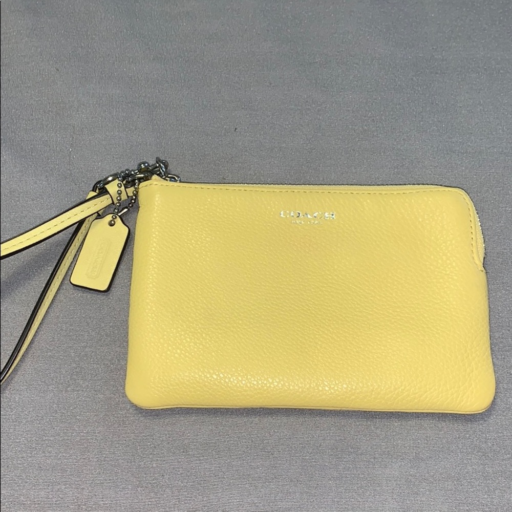 Adorable Yellow Coach Wristlet
